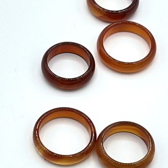 Carnelian crystal stone ring size 7.5 healing all stone no metals - Picture 8 of 8